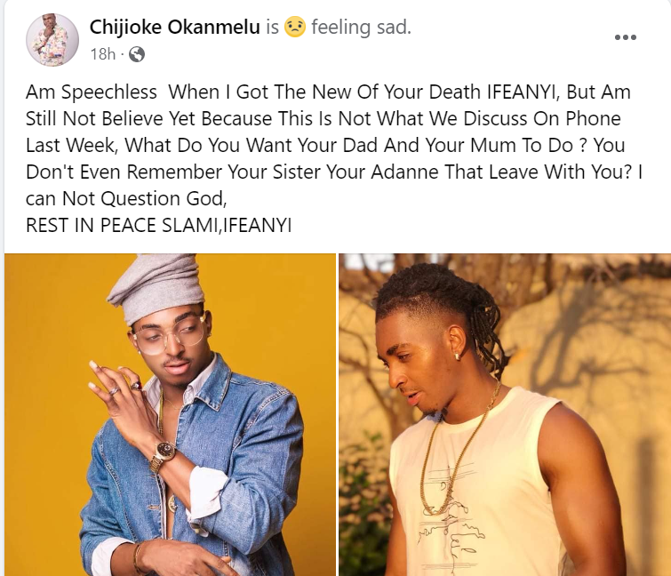 Singer and former Mr Universe, Slami Ifeanyi
