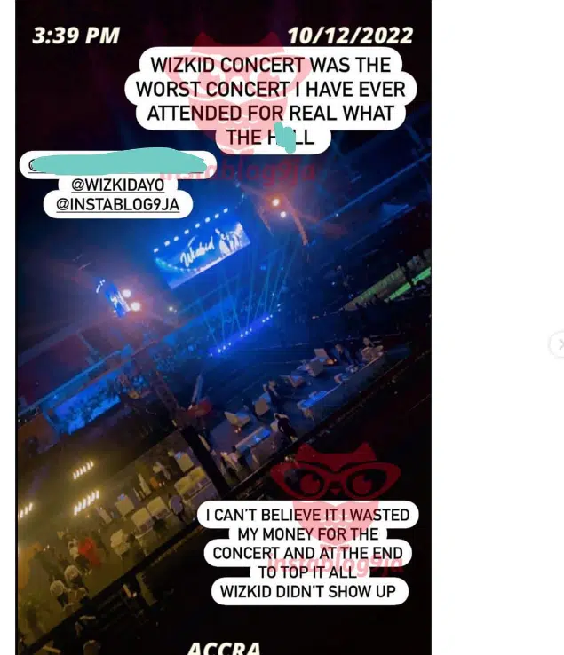 Outrage as Big Wiz (Wizkid) fails to show up at his Ghana Concert.