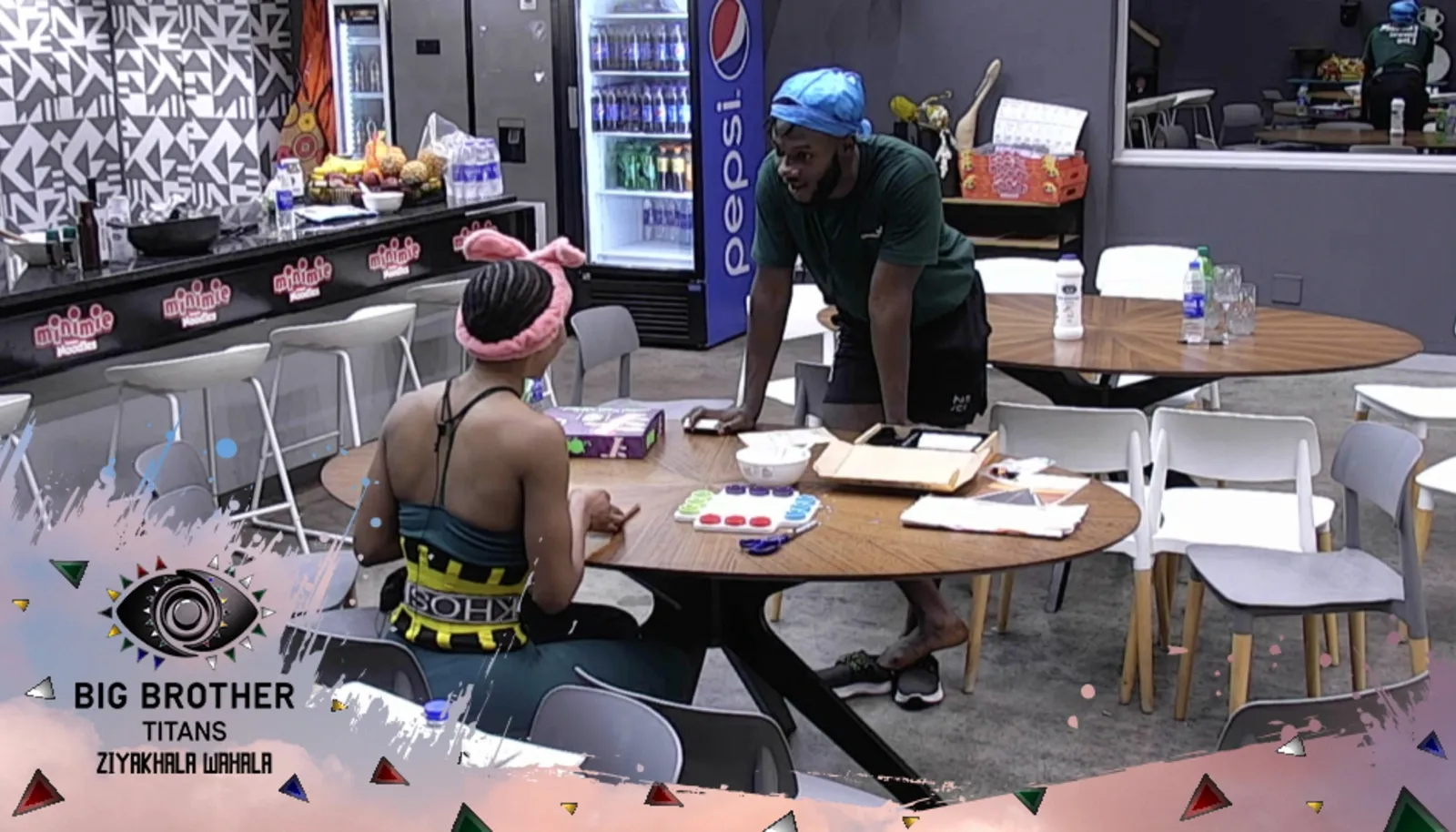 Blaqboi and Khosi getting it on as Big Brother Titans enters day 65.