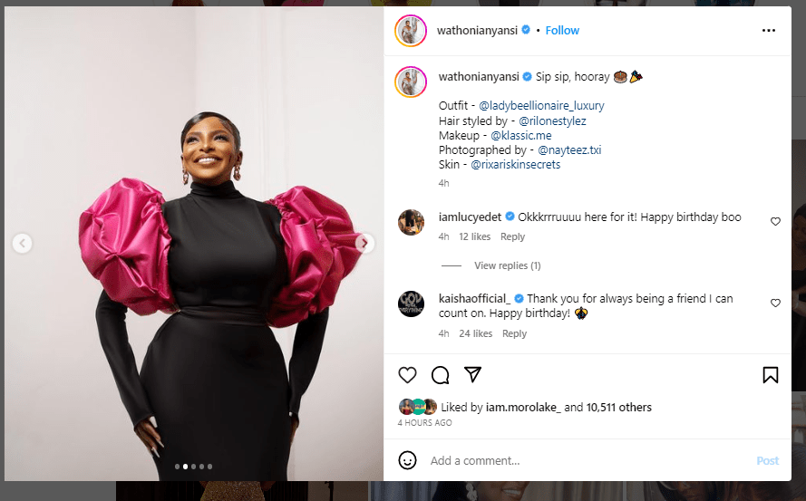 BBNaija’s Wathoni grateful as she marks new age
