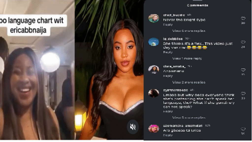 Nigerians slam Erica's inability to speak Igbo in viral video