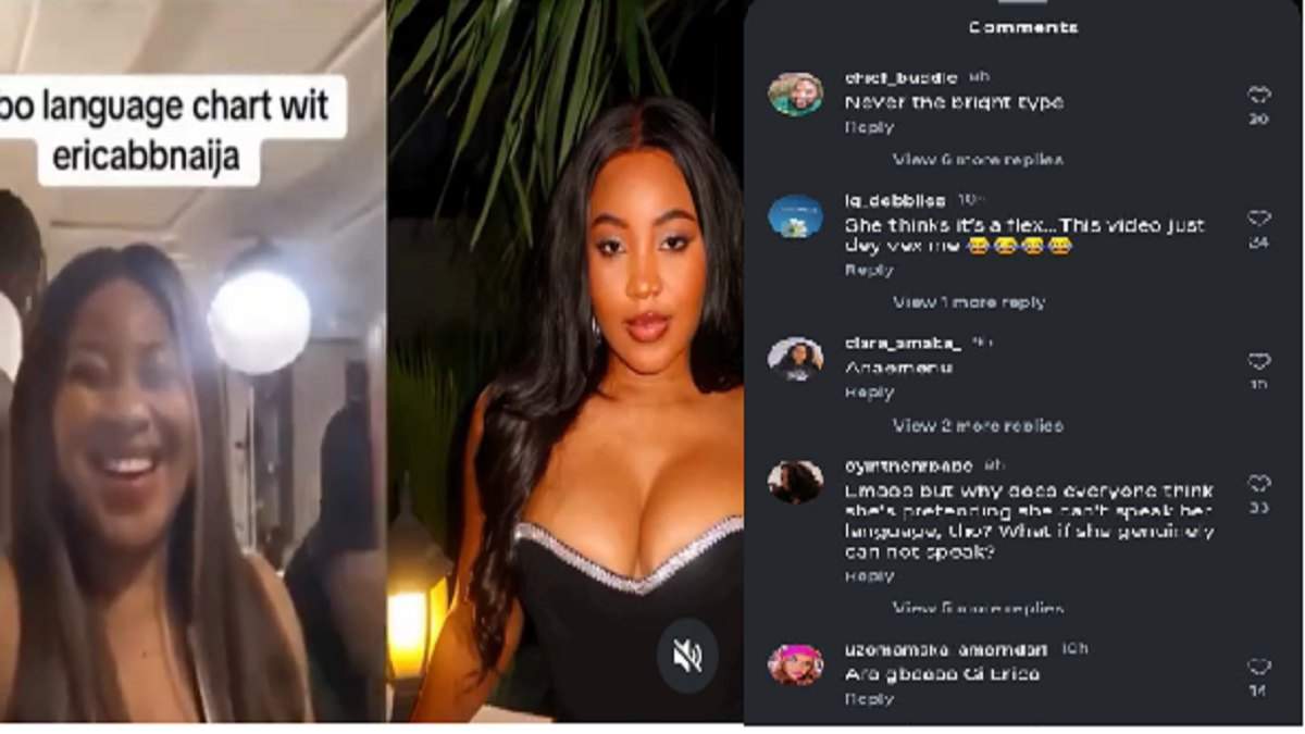 Nigerians slam Erica's inability to speak Igbo in viral video
