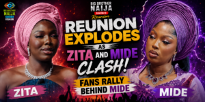 Big Brother Naija Reunion Explodes as Zita and Mide Clash, Fans Rally Behind Mide